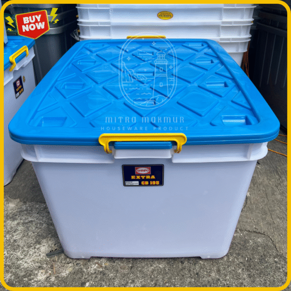 90 Shinpo - Container Box Plastik 195 Liter Roda Kontainer Box Plastik
