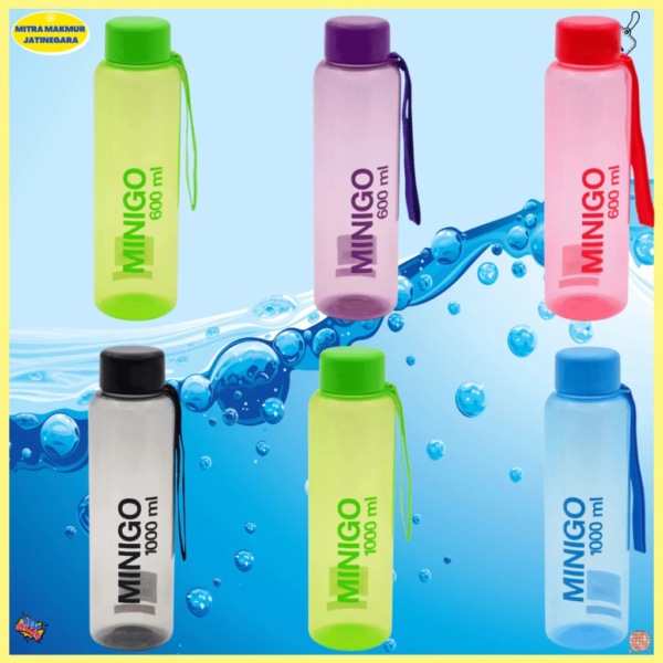 6668pd4y Minigo Botol Minum Basic Home Lion Star 600 1000 ml Tumbler Plastic Tempat Air Minum Olahraga