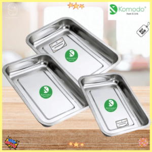 Nampan Segi Galaxy Komodo Baki Stainless Persegi Super Tebal Size 32 36 40 Cm