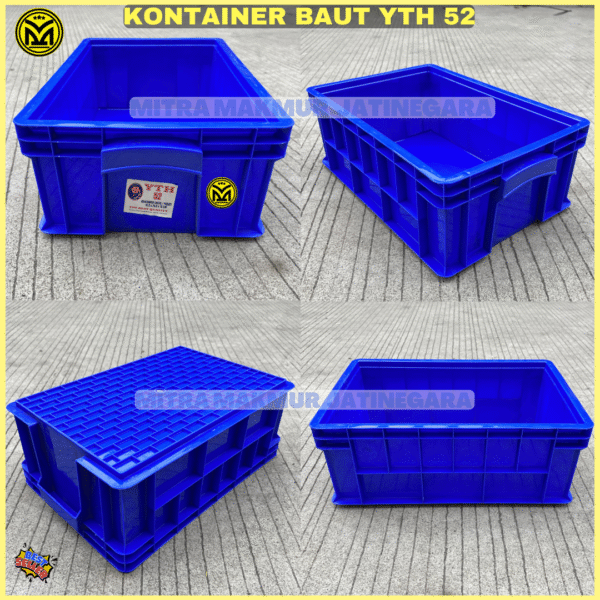Container Box Industri Rapat Bak Peranakan Ikan Krat Baut YTH 52 Kontainer Box