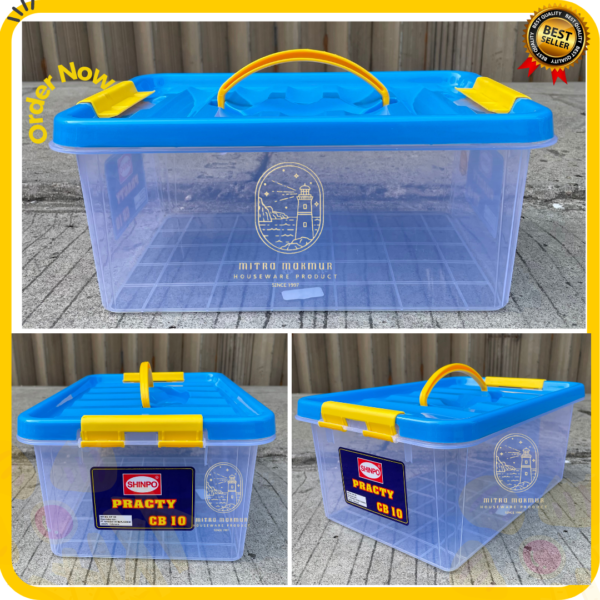 Container Box SHINPO 10 Liter Kontainer Box Tempat Penyimpanan Barang