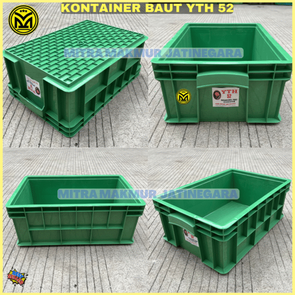 Container Box Industri Rapat Bak Peranakan Ikan Krat Baut YTH 52 Kontainer Box