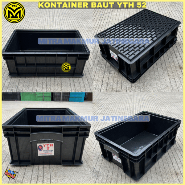 Container Box Industri Rapat Bak Peranakan Ikan Krat Baut YTH 52 Kontainer Box
