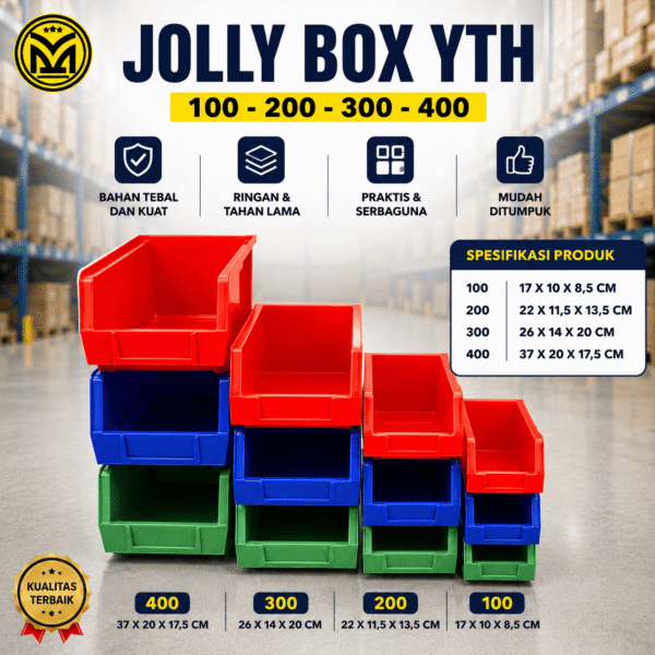 Jolly Box YTH No 100 200 300 400 Kotak Aksesoris Kontainer Mini Tempat Penyimpanan Box Plastik