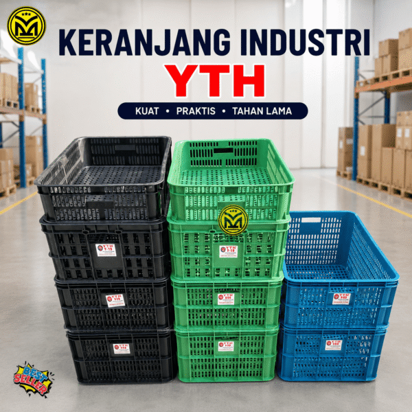 KERANJANG INDUSTRI YTH LUBANG NEW -2 KERANJANG INDUSTRI YTH LUBANG KRAT PLASTIK YTH 19 08A 06A CONTAINER MURAH