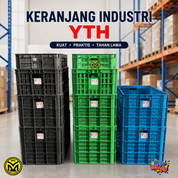 KERANJANG INDUSTRI YTH LUBANG NEW -3 KERANJANG INDUSTRI YTH LUBANG KRAT PLASTIK YTH 19 08A 06A CONTAINER MURAH