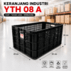 KERANJANG YTH 08 A HITAM KERANJANG INDUSTRI YTH LUBANG KRAT PLASTIK YTH 19 08A 06A CONTAINER MURAH