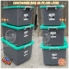 Kontainer Box Roda Atari 25 50 75 100 Liter Container Box Serbaguna Ekonomis Box Plastik Penyimpanan