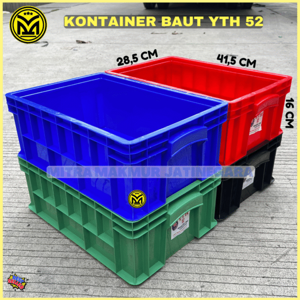 Container Box Industri Rapat Bak Peranakan Ikan Krat Baut YTH 52 Kontainer Box