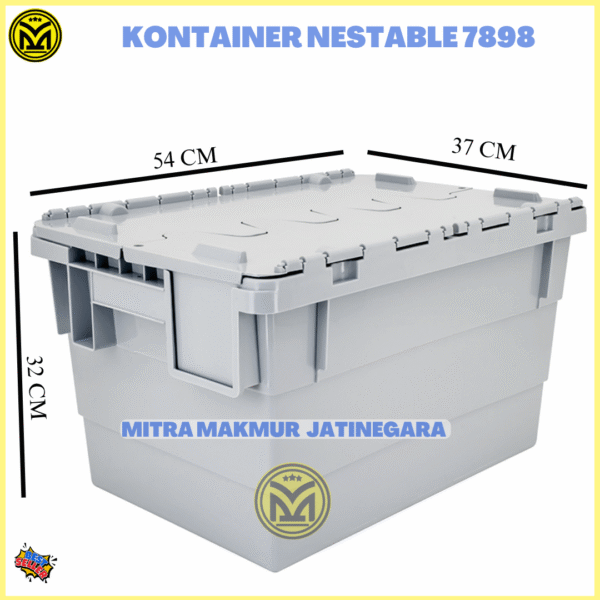 CONTAINER INDOMARET 52 LITER / NESTABLE KONTAINER ALFAMART KERANJANG RABBIT GREEN LEAF BOX