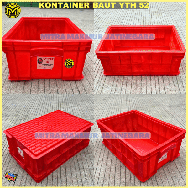 Container Box Industri Rapat Bak Peranakan Ikan Krat Baut YTH 52 Kontainer Box