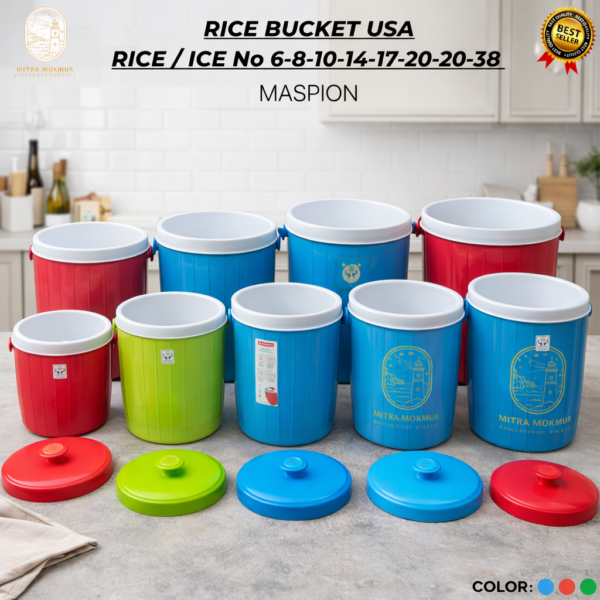 Termos Nasi Dan Es 6 8 10 14 17 20 26 30 38 MASPION / Thermos Rice / Ice Bucket