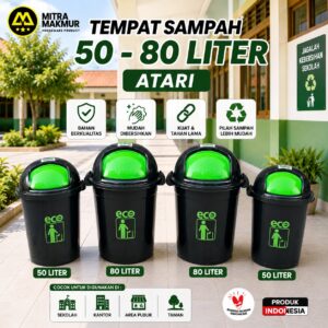 TEMPAT SAMPAH ATARI 50 80 LITER 9873 9874 -1 TEMPAT SAMPAH ECO DUSTBIN 50 80 LITER ATARI TONG SAMPAH PLASTIK KERANJANG SAMPAH