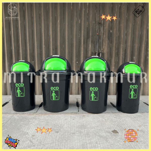 TEMPAT SAMPAH ECO DUSTBIN 50 80 LITER ATARI TONG SAMPAH PLASTIK KERANJANG SAMPAH