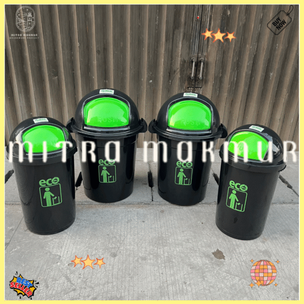 TEMPAT SAMPAH ECO DUSTBIN 50 80 LITER ATARI TONG SAMPAH PLASTIK KERANJANG SAMPAH