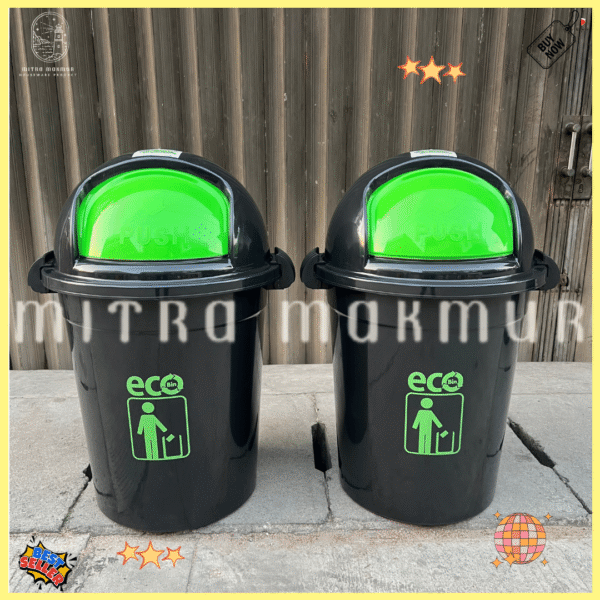 TEMPAT SAMPAH ECO DUSTBIN 50 80 LITER ATARI TONG SAMPAH PLASTIK KERANJANG SAMPAH