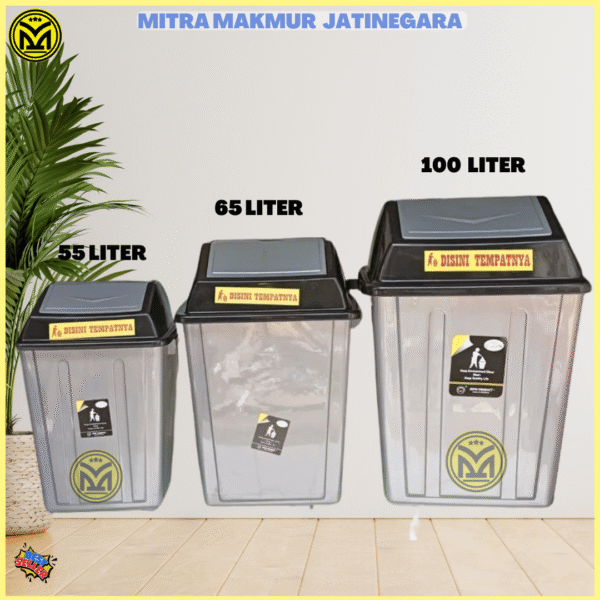 Tempat Sampah 5 10 15 20 42 55 65 100 Liter Tong Sampah Dustbin Trash Plastik Ekonomis