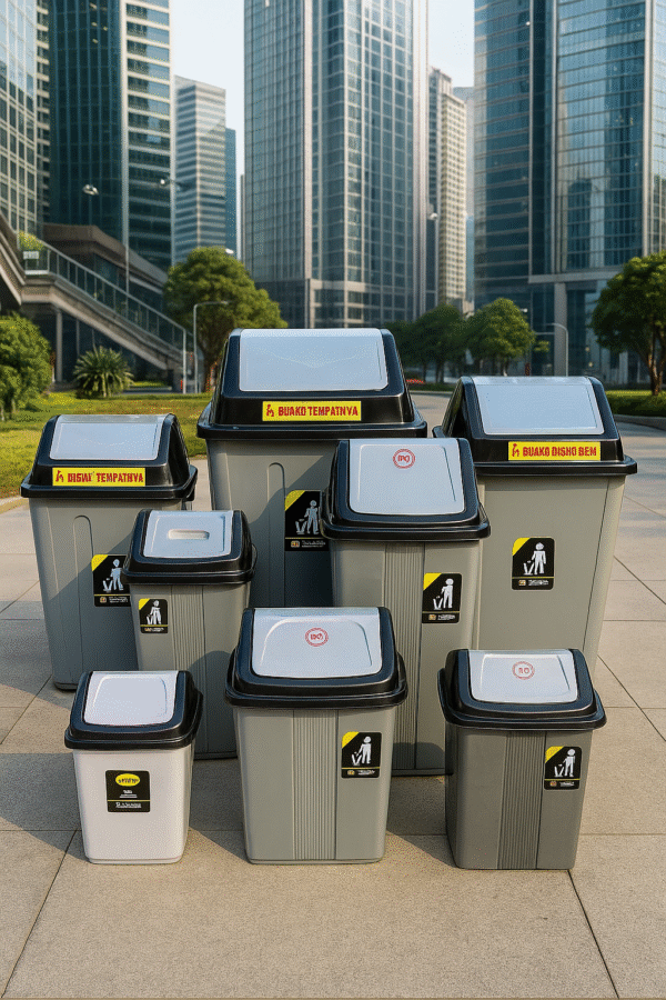 Tempat Sampah 5 10 15 20 42 55 65 100 Liter Tong Sampah Dustbin Trash Plastik Ekonomis