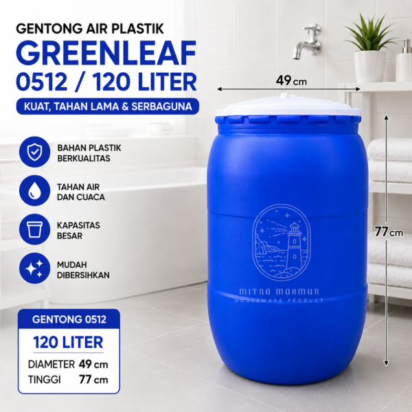 Tong Air Green Leaf 60 90 120 150 180 230 Liter Penampung Air Toren Air Gentong Air Ember Drum
