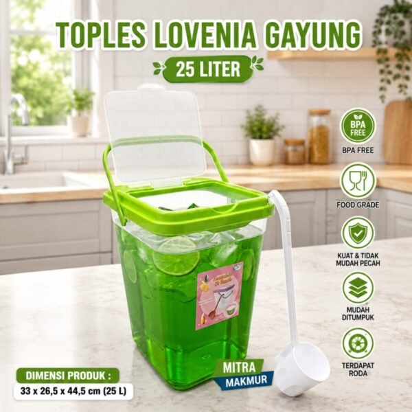 TOPLES ES BUAH + GAYUNG 15 25 LITER TOPLES GAYUNG LOVENIA KONTAINER ES BUAH PLASTIK