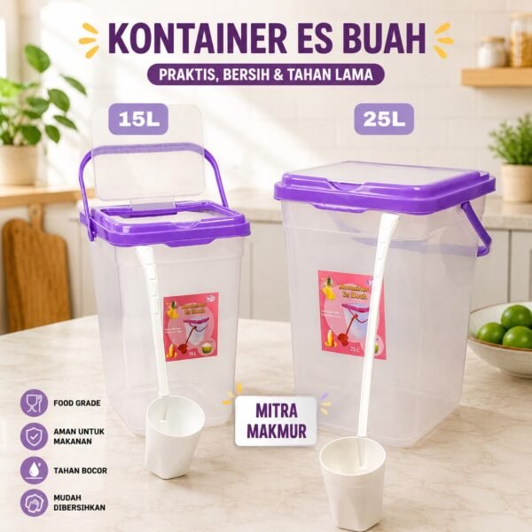 TOPLES ES BUAH + GAYUNG 15 25 LITER TOPLES GAYUNG LOVENIA KONTAINER ES BUAH PLASTIK