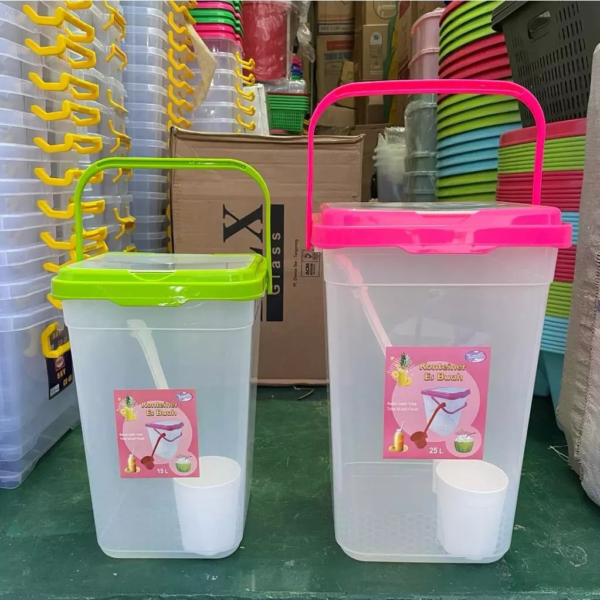 bdlyy2om Toples Es Buah + Gayung 15 25 Liter / Toples Gayung Lovenia / Toples Gayung / Toples Plastik