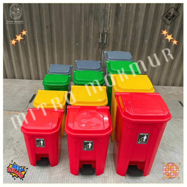 e6huj9fb TEMPAT SAMPAH INJAK ROCKY 30 50 70 LITER TONG SAMPAH INJEK PLASTIK DUSTBIN TAIWAN