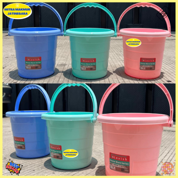 f3lmkbyi EMBER PLASTIK WARNA PASTEL 3 4 6 GALON ( 12 16 22 LITER ) PAIL PLASTIC EMBER KAMAR MANDI