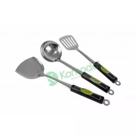 j720mjh5 Komodo Sodet dan Irus Toronto Stainless Gagang Anti Panas Centong Kuah Spatula Sutil Stainless Steel