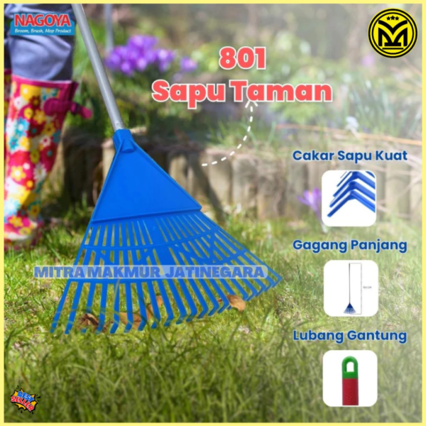 nnp5yhjv NAGOYA Sapu Taman 150cm Sapu Pembersih Daun Taman Sapu Pantai Sapu Pasir Plastik