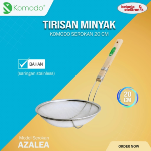 KOMODO SARINGAN TIRISAN SEROKAN MINYAK GORENG AZALEA STAINLESS 20 24 28 CM SEEROK HALUS