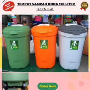 Green Leaf - Tempat Sampah 120 Liter Roda Green Leaf 2120 Tong Sampah Roda Dustbin Wheels