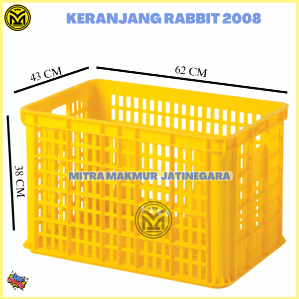 KERANJANG INDUSTRI RABBIT PLASTIK TEBAL 2001 2002 2003 2004 2006 2008 KRAT PLASTIK