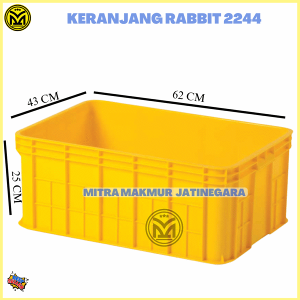 KONTIANER INDUSTRI RABBIT PLASTIK TEBAL 2233 2244 2266 2288  KRAT PLASTIK CONTAINER BOX