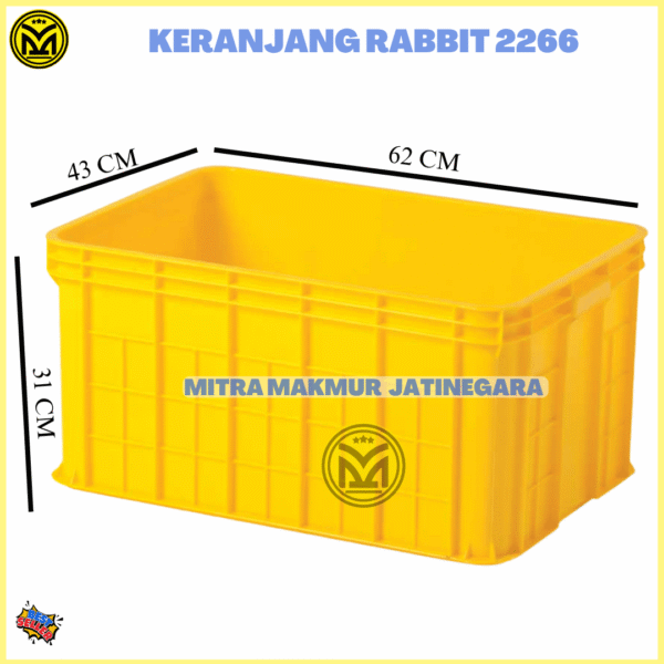 KONTIANER INDUSTRI RABBIT PLASTIK TEBAL 2233 2244 2266 2288  KRAT PLASTIK CONTAINER BOX
