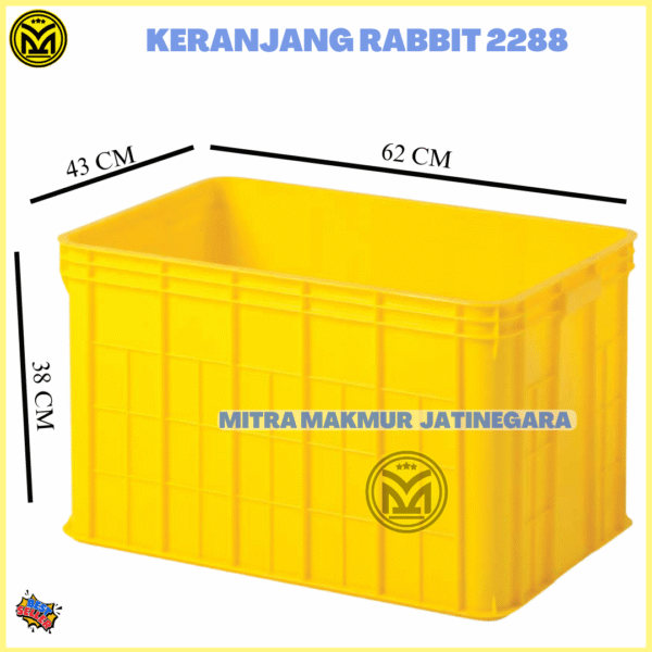 KONTIANER INDUSTRI RABBIT PLASTIK TEBAL 2233 2244 2266 2288  KRAT PLASTIK CONTAINER BOX