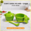 MANGKOK SAMBAL + SENDOK MANGKUK CABAI BUBUK WADAH SAMBEL MELAMIN FREE SENDOK MEISHING