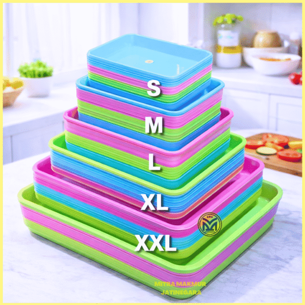 NAMPAN PLASTIK WARNA TEMPAT SAJI MAKANAN BAKI PLASTIK TANTOS WADAH SAJI TANTOS S M L XL XXL
