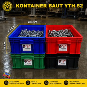 BOX BAUT YTH 52-1 Container Box Industri Rapat Bak Peranakan Ikan Krat Baut YTH 52 Kontainer Box