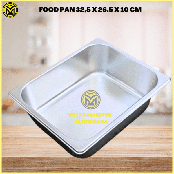 FOOD PAN POLOS 1/2 32,5 X 26,5 X 10 CM WAJAN MAKANAN STAINLESS WADAH LOYANG