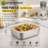 FOOD PAN POLOS 1/2 32,5 X 26,5 X 10 CM WAJAN MAKANAN STAINLESS WADAH LOYANG