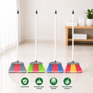 SAPU LANTAI NILON NAGATA SAPU PEMBERSIH LANTAI FLOOR BROOM NYLON 8517 KW 0717 NGT