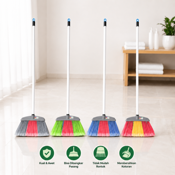 SAPU LANTAI NILON NAGATA SAPU PEMBERSIH LANTAI FLOOR BROOM NYLON 8517 KW 0717 NGT