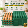 KRAT TELUR AYAM HIJAU Tempat Telur Keranjang Telor Rak Telur Plastik Tray 30 butir Rak Telor Plastik Egg Tray Krat Telur