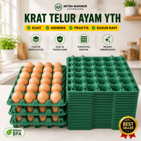 KRAT TELUR AYAM HIJAU Tempat Telur Keranjang Telor Rak Telur Plastik Tray 30 butir Rak Telor Plastik Egg Tray Krat Telur