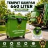 TEMPAT SAMPAH PLASTIK RODA 660 - 1100 LITER GREENLEAF TONG SAMPAH JUMBO TEBAL PREMIUM