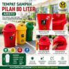 TEMPAT SAMPAH OFFICE RUMAH SAKIT SEKOLAH ARISTO TAIWAN 60 80 LITER TONG SAMPAH PLASTIK BESAR TUTUP