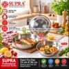 TEFLON STAINLESS SUPRA FRY PAN SS FOOD GRADE TEBAL 22 26 CM WAJAN TEFLON FOOD SAFE SUS 304