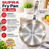 TEFLON STAINLESS SUPRA FRY PAN SS FOOD GRADE TEBAL 22 26 CM WAJAN TEFLON FOOD SAFE SUS 304