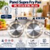 TEFLON STAINLESS SUPRA FRY PAN SS FOOD GRADE TEBAL 22 26 CM WAJAN TEFLON FOOD SAFE SUS 304